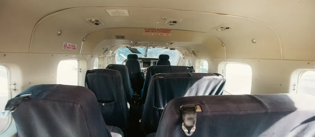 Phoenix Aviation flights to the Maasai Mara 3 Phoenix Aviation Caravan passenger cabin