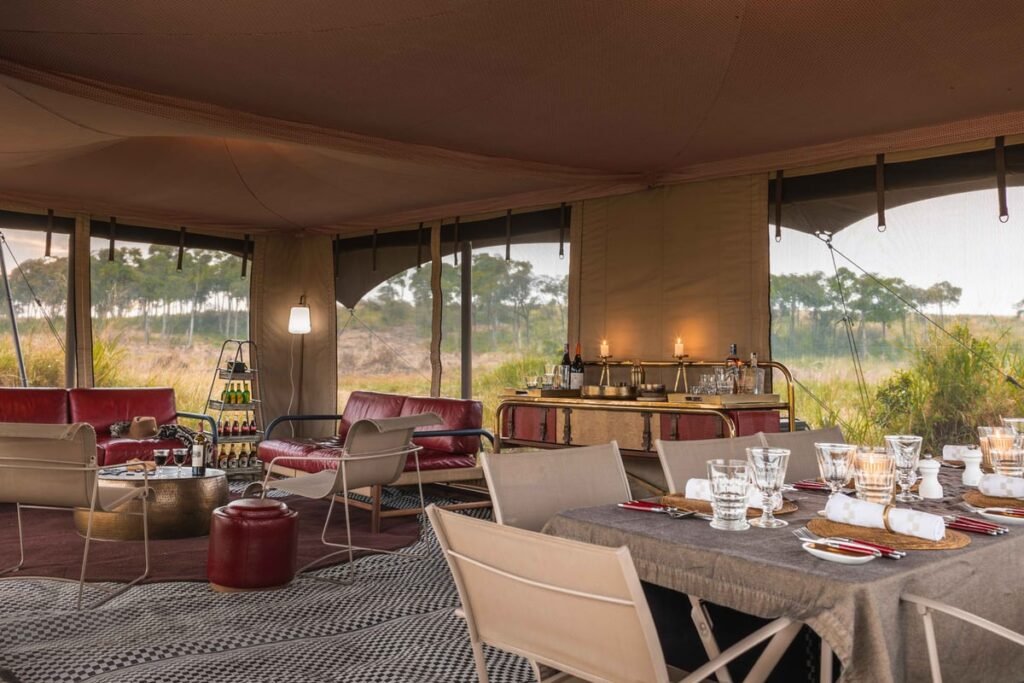 Angama Safari Camp main lounge and dining tent