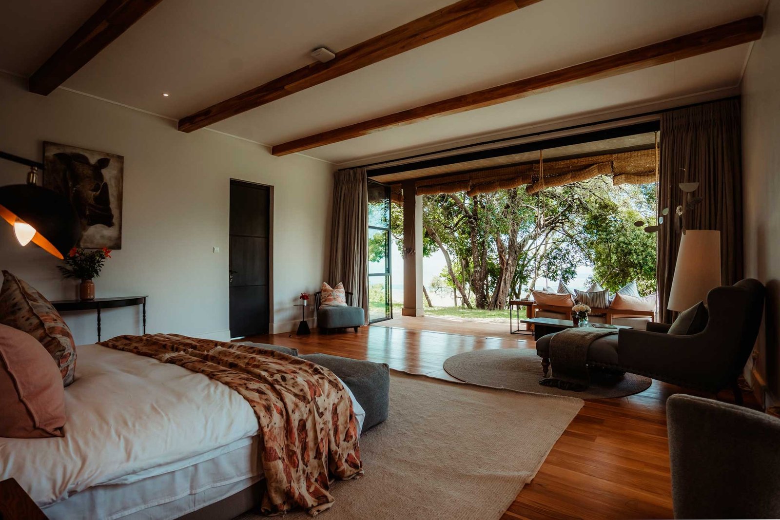 Loirien Mara Naika Villa bedroom and garden terrace