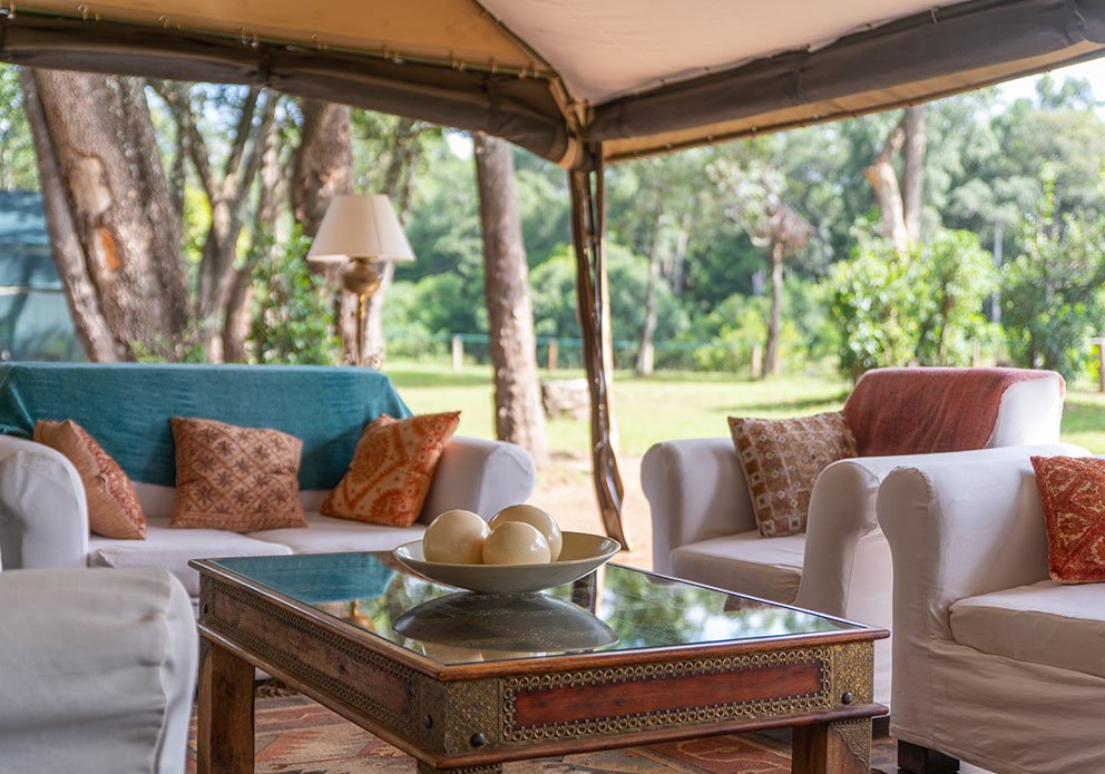 Maasai Mara lodges and camps 129 Covered lounge at the former Governors’ Private Camp in an archive photograph